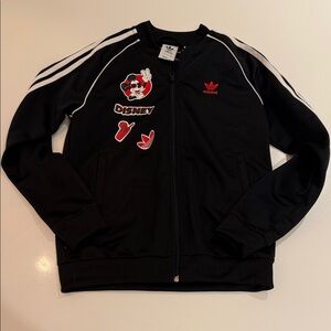 Adidas Kids Black Jacket with Disney Graphics